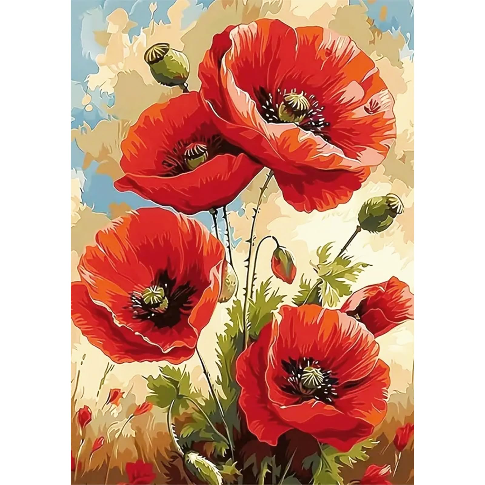 eobromd fleurs rouges diamond painting