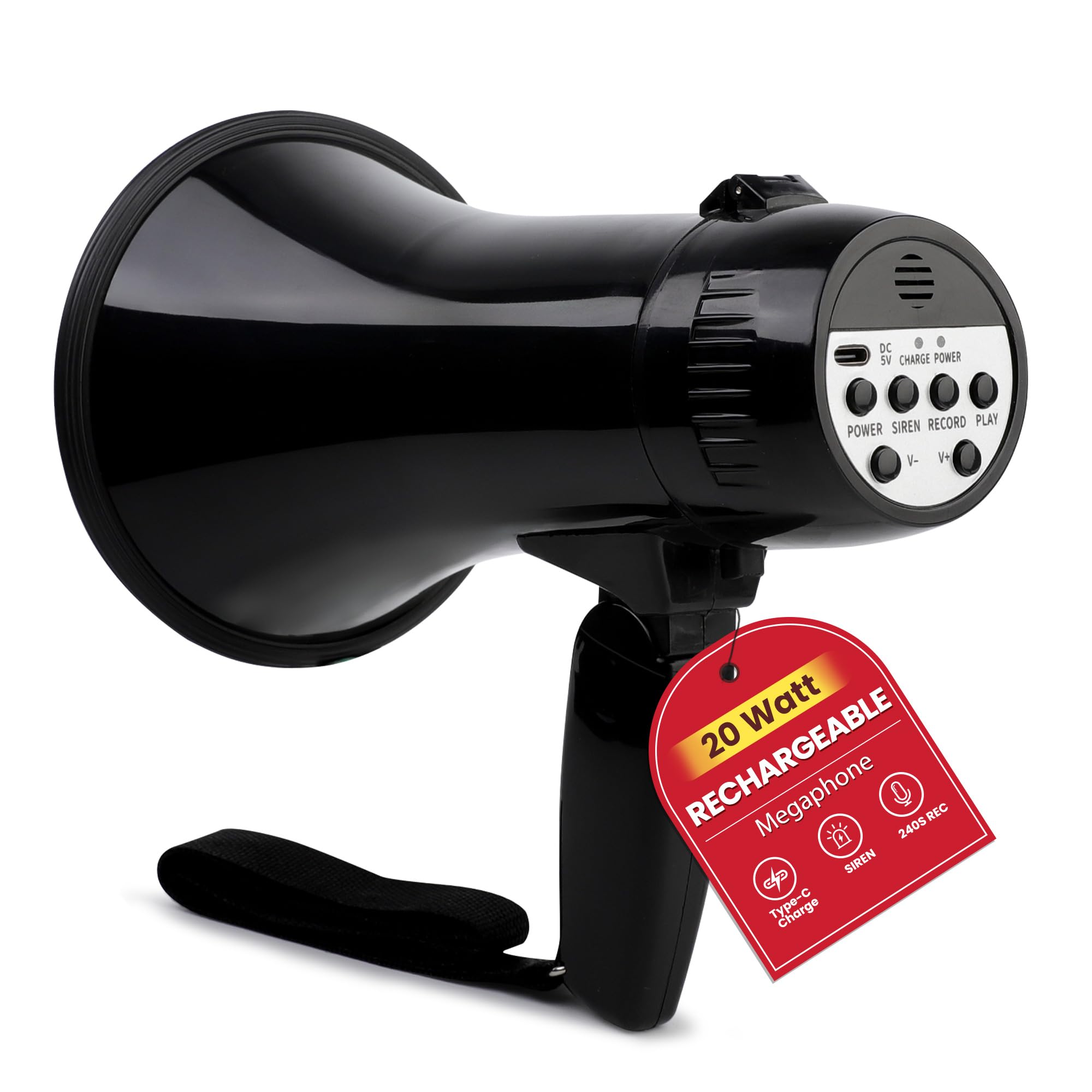 Amazon.com : MyMealivos 20W Rechargeable Megaphone Speaker Built