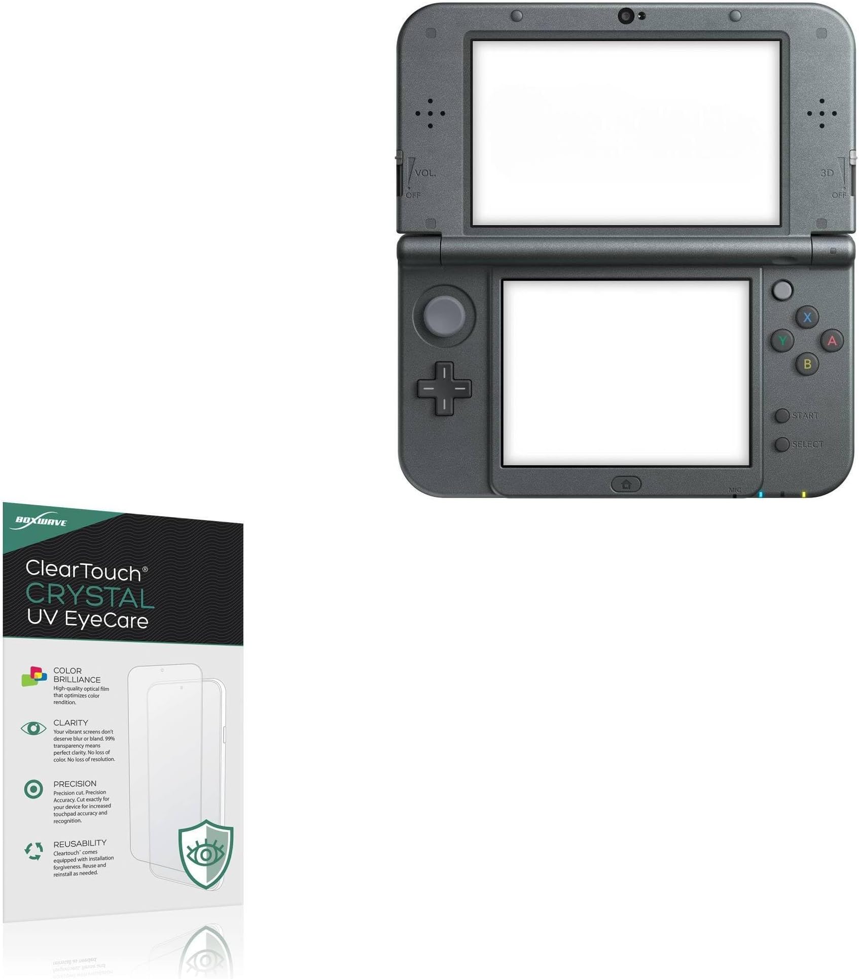 Screen Protector Compatible With Nintendo New 3DS XL - ClearTouch Crystal Anti-UV EyeCare (2-Pack), Filters out Harmful Blue Light Reduce Fatigue