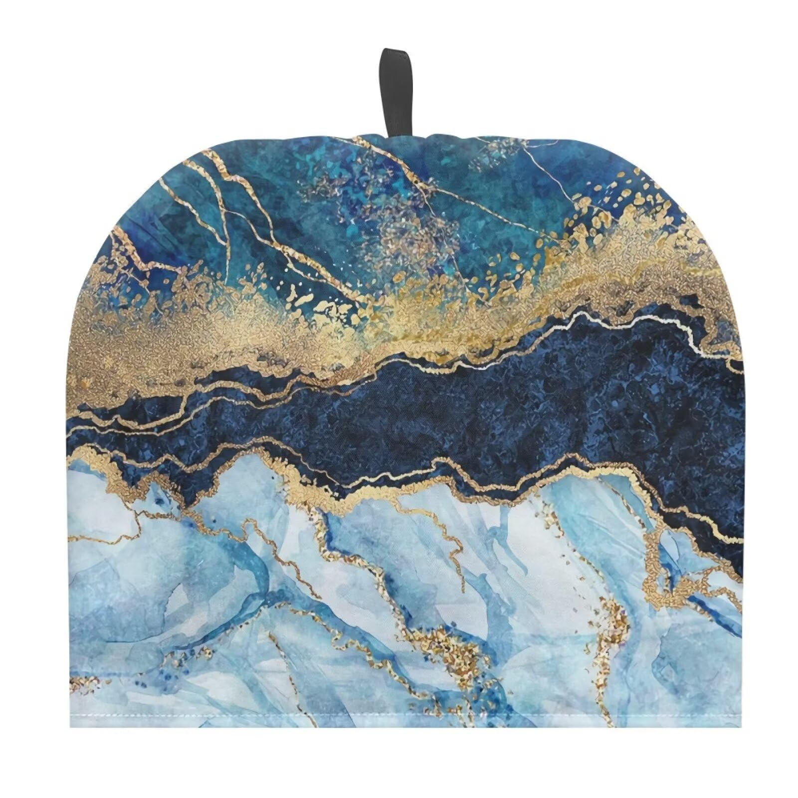 Nxidvxne Teapots Dust Cover Insulated 3D Printed Blue Marble Texture Pattern Tea Cozy for Teapot Tea Kettle Cover Breakfast Insulation Lid Warmer Tea Cosy Kitchen Blue
