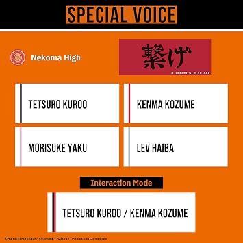 AVIOT TE-Q3-HK Haikyu Collaboration Wireless Earbuds Officially Licensed (Exclusive Edition), Special Japanese Voice, Noise Cancelling Wireless Earbuds, Bluetooth 5.3 (Nekoma High)