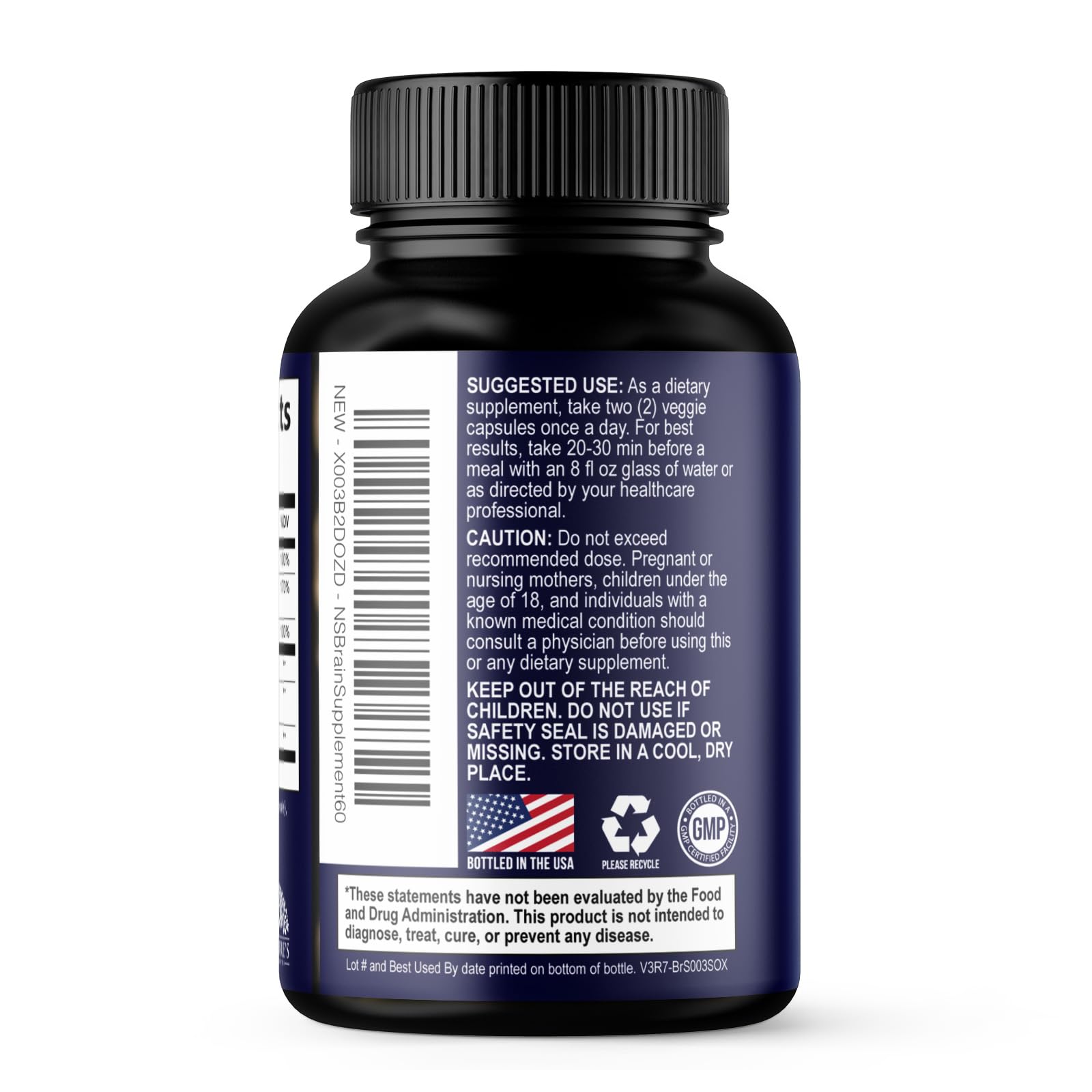 Brain Memory Supplement Pills - 3X Strength Nootropics for Concentration, Clarity & Focus Support - Brain Health Cognitive Vitamins with Bacopa, Phosphatidylserine & DMAE, Brain Booster - 60 Capsules — Amazon image 8
