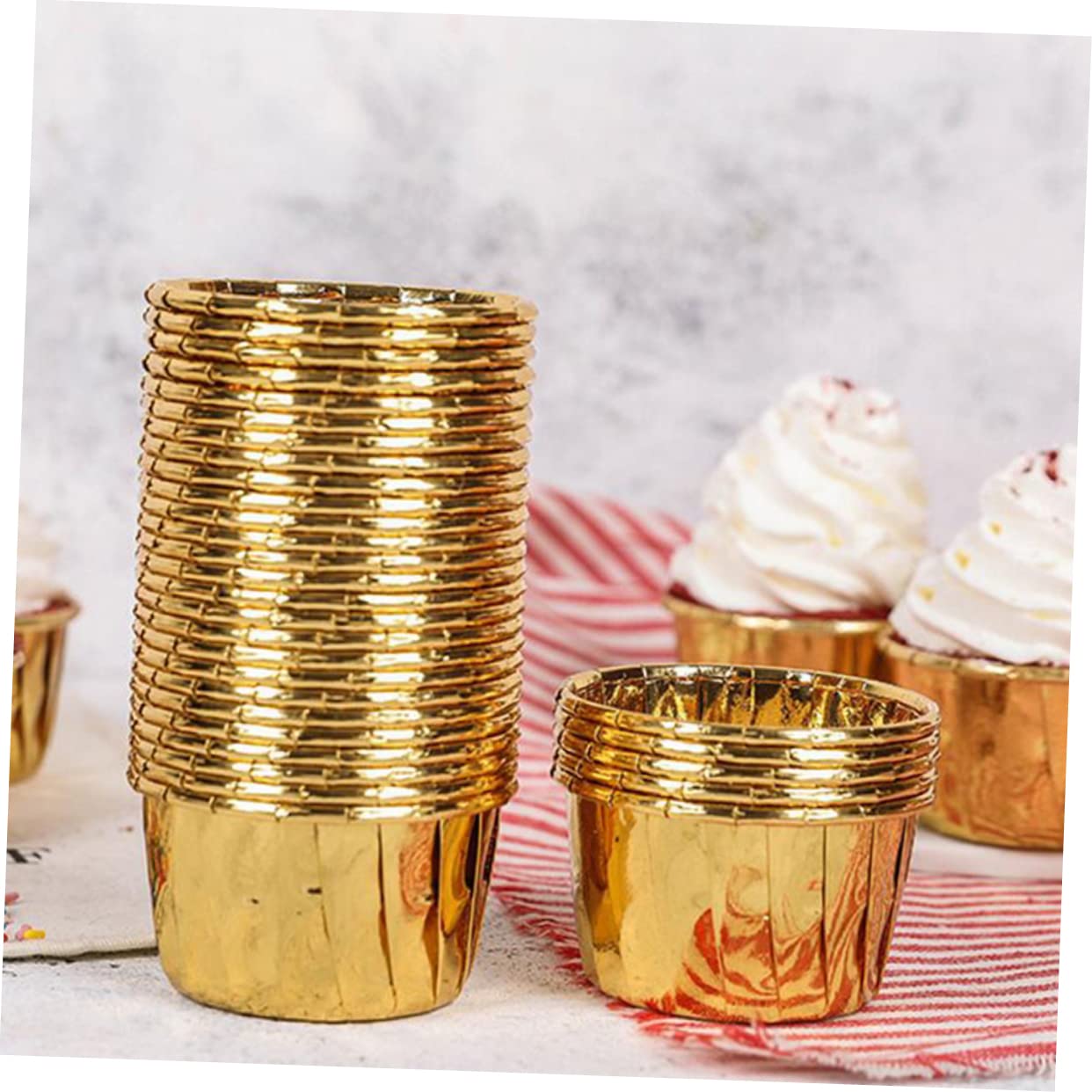 ABOOFAN Lot de 2 Caissettes à Muffins en Papier Résistantes à La Chaleur Anti-fuites Décoratives pour Mariages 100 Pièces
