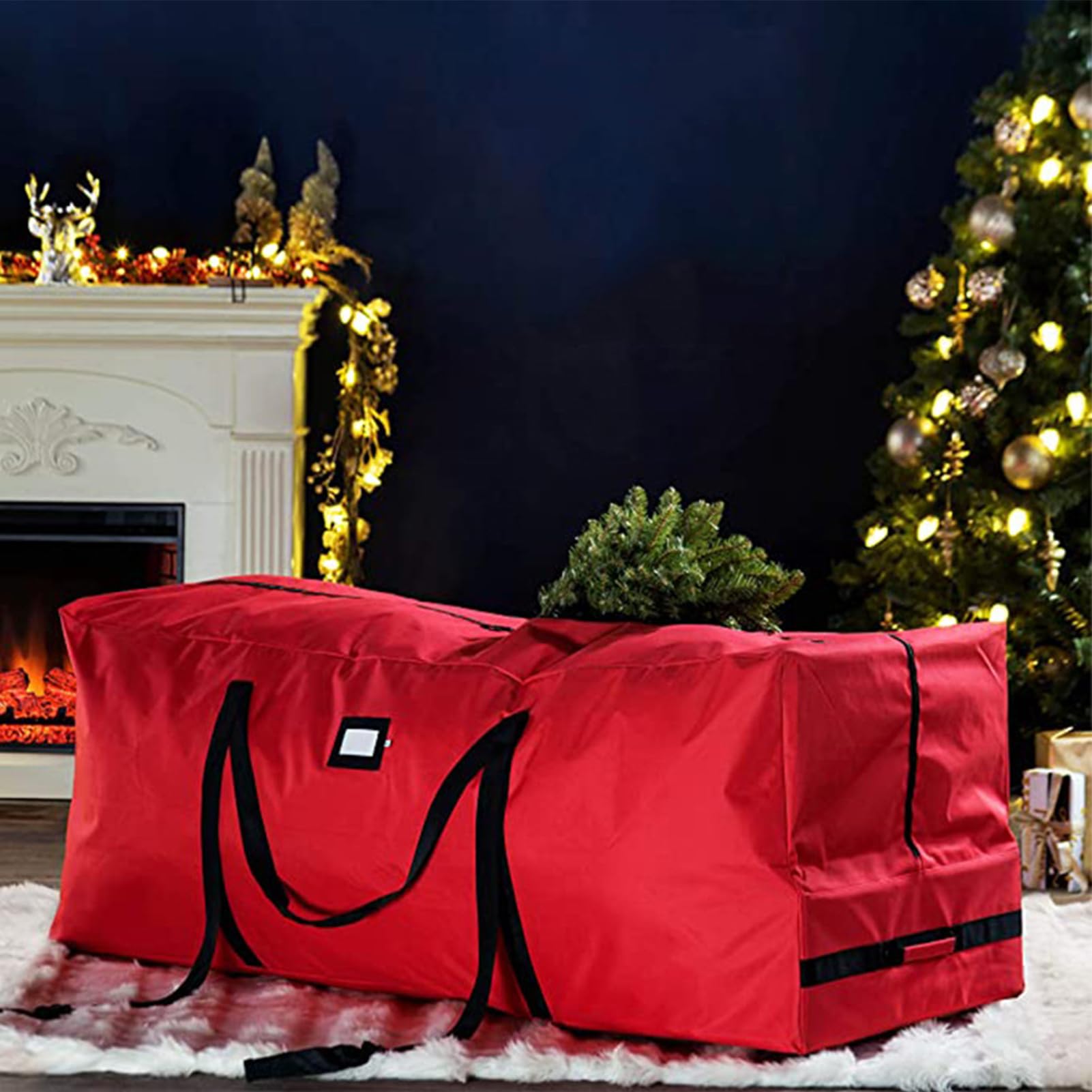 Sacco per Conservazione Albero Organizzatore Resistente Con Ruote E | Sacca Impermeabile Per Albero Di Natale Per Imballaggio, Trasloco, Abbigliamento, Casa, Soffitta, Garage E Vacanze