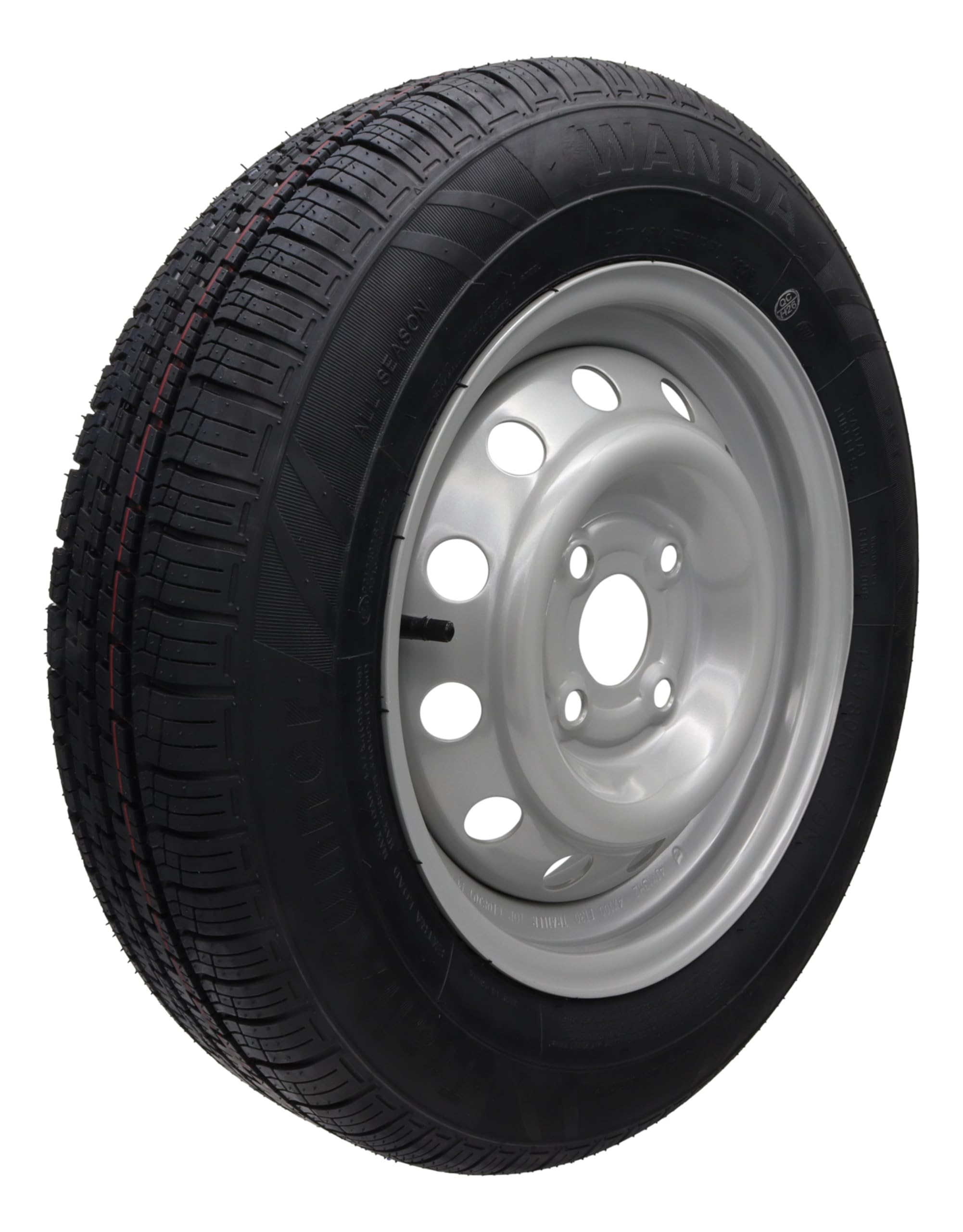 Komplettrad 145/80R13 79N 4x100, PKW Anhänger Rad Felge 4Jx13 Reifen 145 80 R 13 Anhängerrad