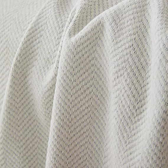 Highdi Throw for Sofa Large, Solid color Soft Blanket Decorative Throw Blanket with Fringe, 1 2 3 4 Seater Sofa Throws, Travel Nap Blanket for Chair Couch Bed and Armchair (90x90cm,cream)