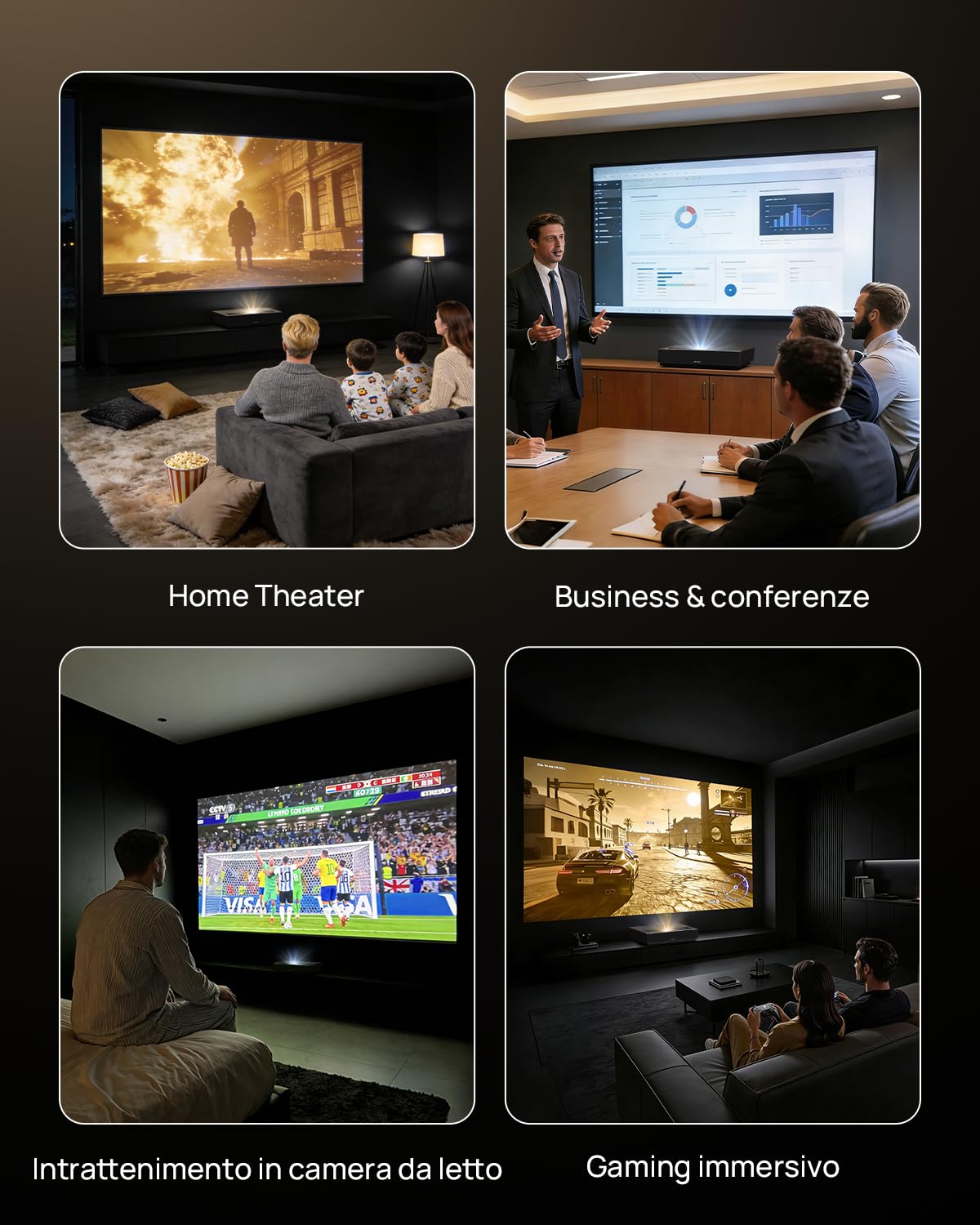 WEMAX Nova Pro Proiettore Ultra Corto 4K UST, 150" ALPD Laser TV con Smart Google TV, 2100 Lumen ISO, Dolby Audio DTS-HD, Proiettore Home Cinema per Film, WiFi Bluetooth, Assistente Google Integrato