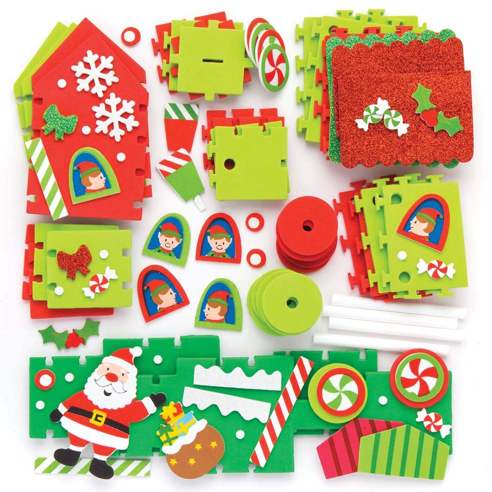 6 Pères Noël Sauteurs Baker Ross – Jouets à Action Retardée, 7 Cm, Pour Sacs De Fête, Dès 3 Ans