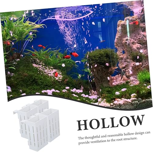 Miniatura 2 de FOMIYES Soporte para plantas de acuario, decoración de pecera, soporte para plantas de acuario con gancho, maceta colgante para plantas