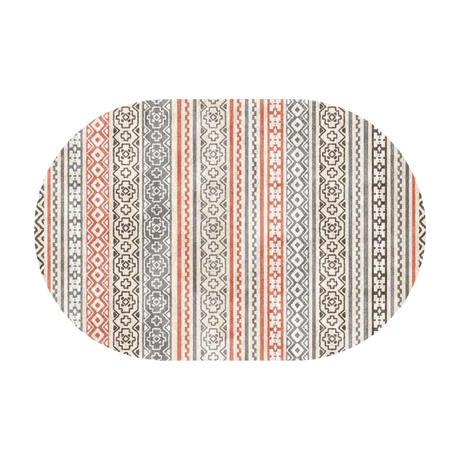 Tapis ovale de décoration de sol grand format 80 x 160 cm pour salle à manger