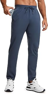 CRZ YOGA Calças de treino masculinas com elasticidade em 4 direções com bolsos 71 cm/76 cm/81 cm – Calças de treino atléticas para treino e caminhada