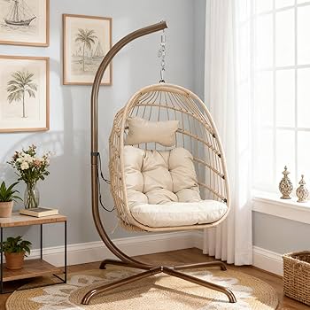 Amazon.co.jp: BLUEXYARD ボーホー スイングエッグチェア スタンドと