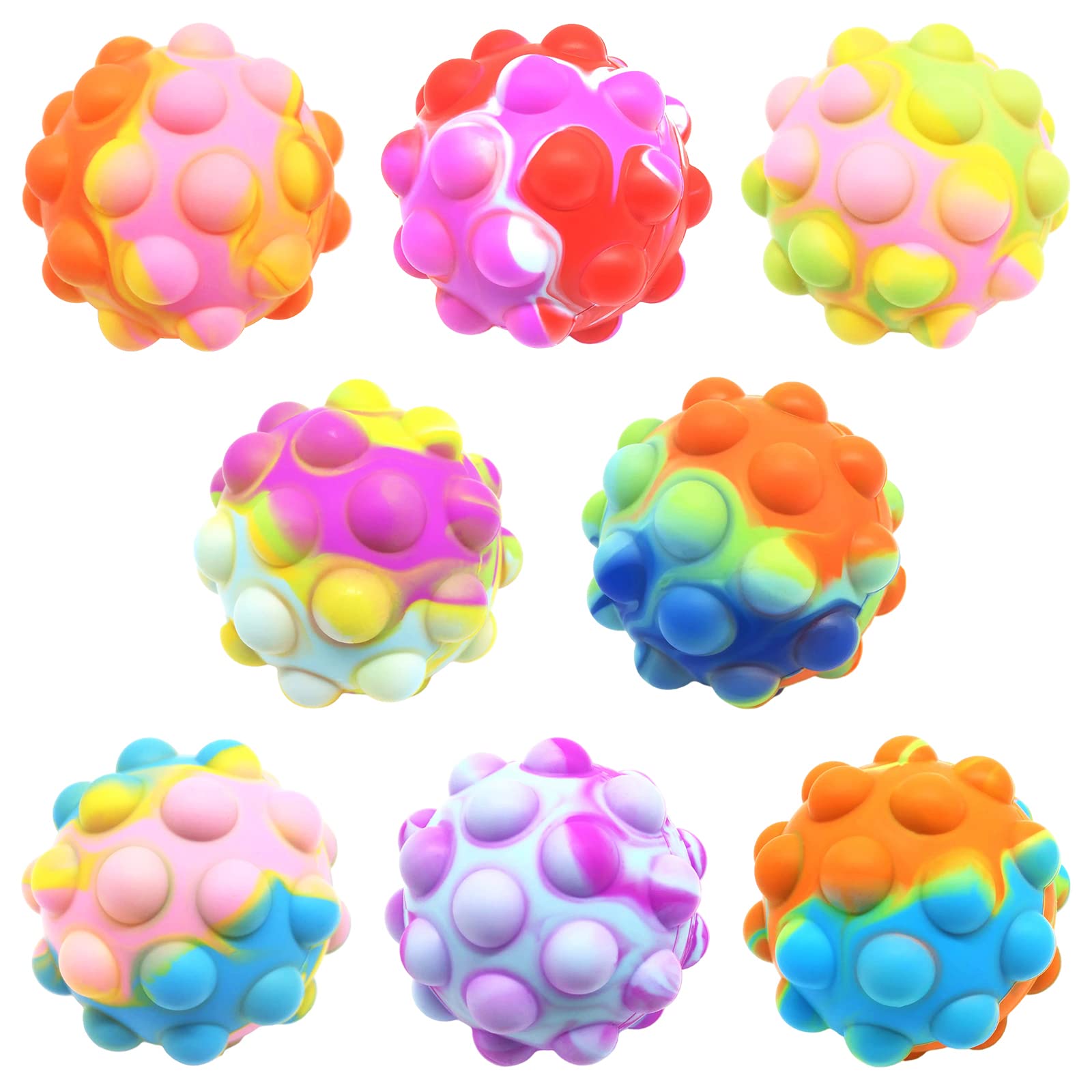 Buy BINGLALA 8Pcs PopIt Balls Fidget Toy,3D Squeeze Balls Portable