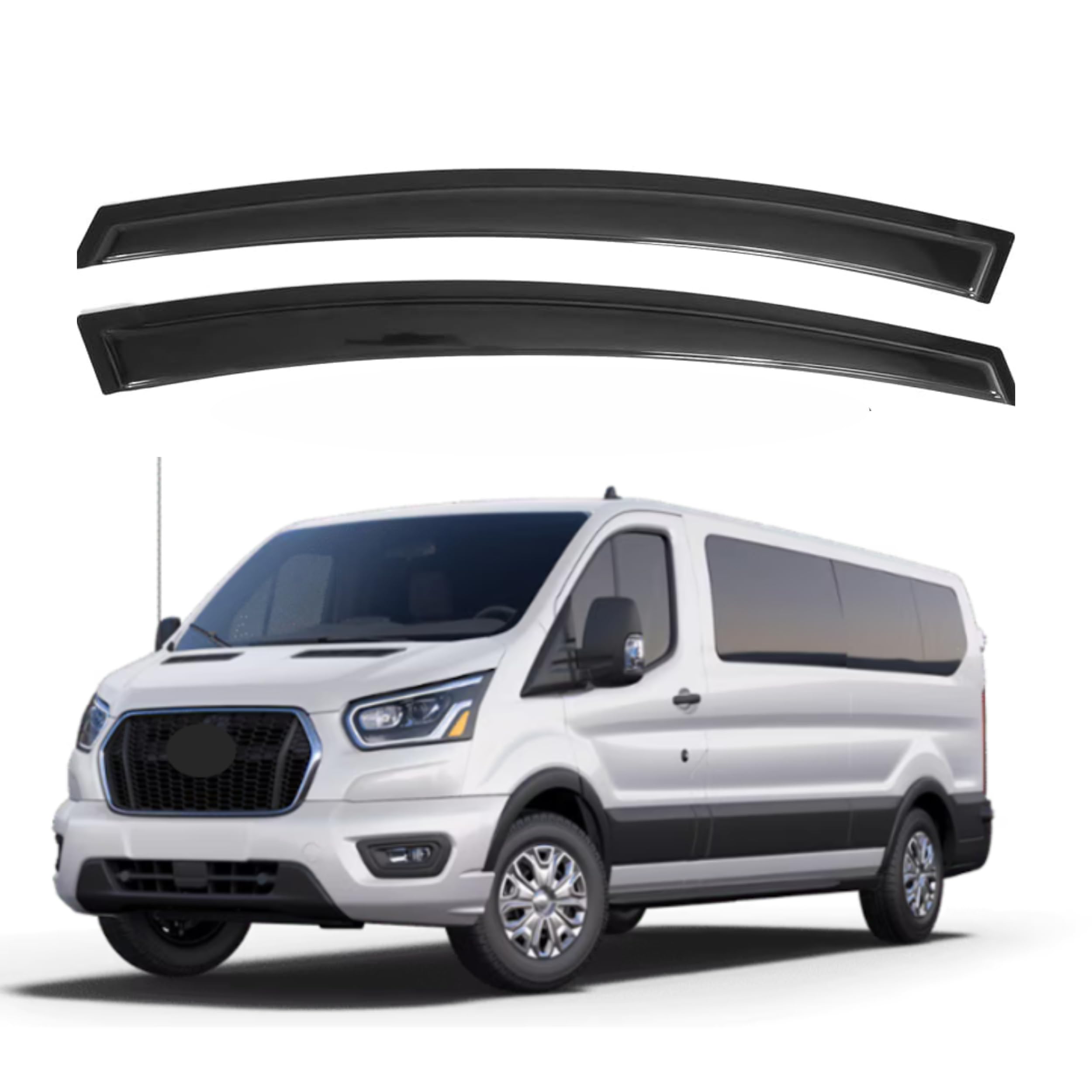 STX Wind Deflectors For Ford Transit Custom – 2012 - 2024 STX Wind Deflectors For Ford Transit Custom – 2012 - 2024