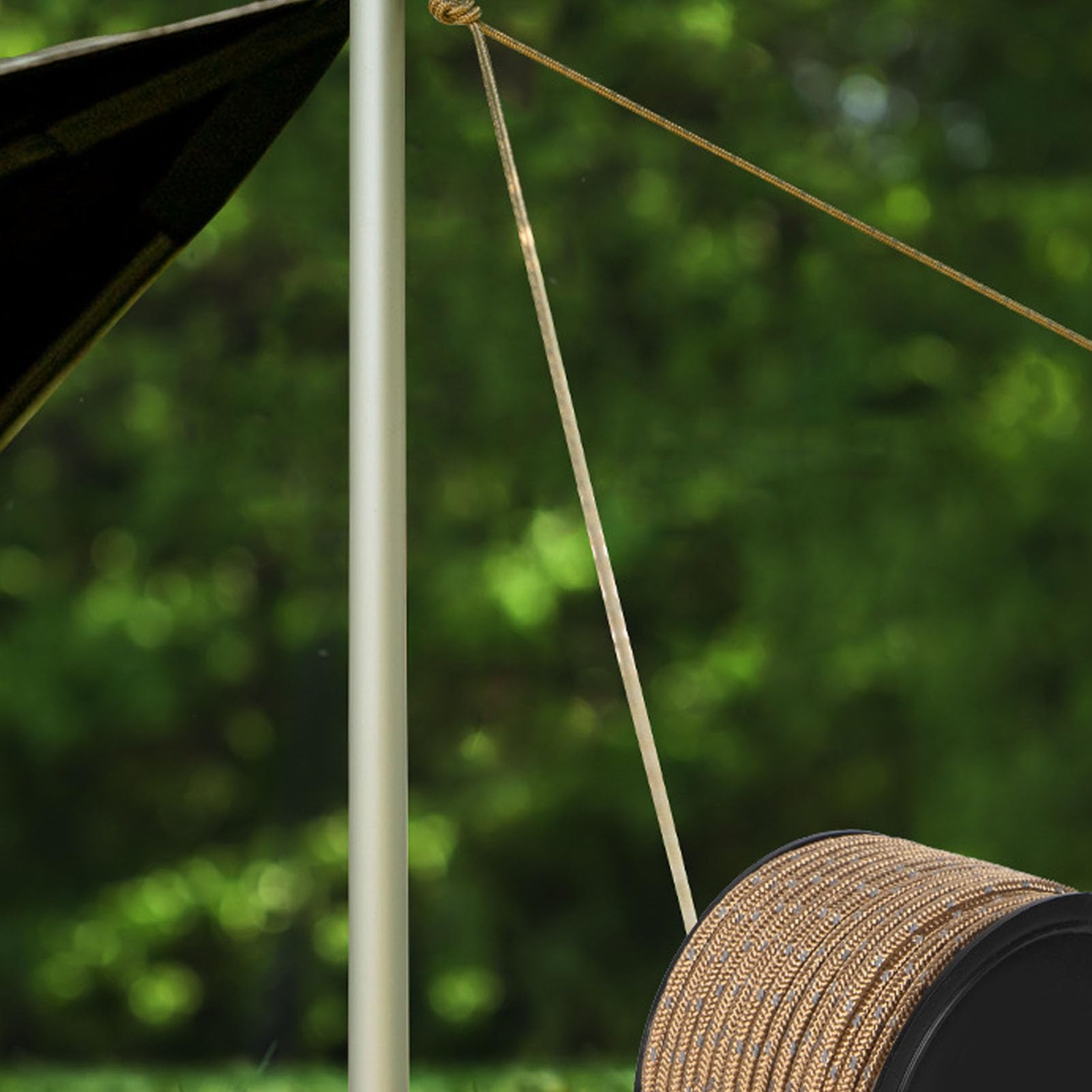 Corde De Camping Réfléchissante 50m - Paracorde 4mm Ultra Visible Pour Tente Et Bâche