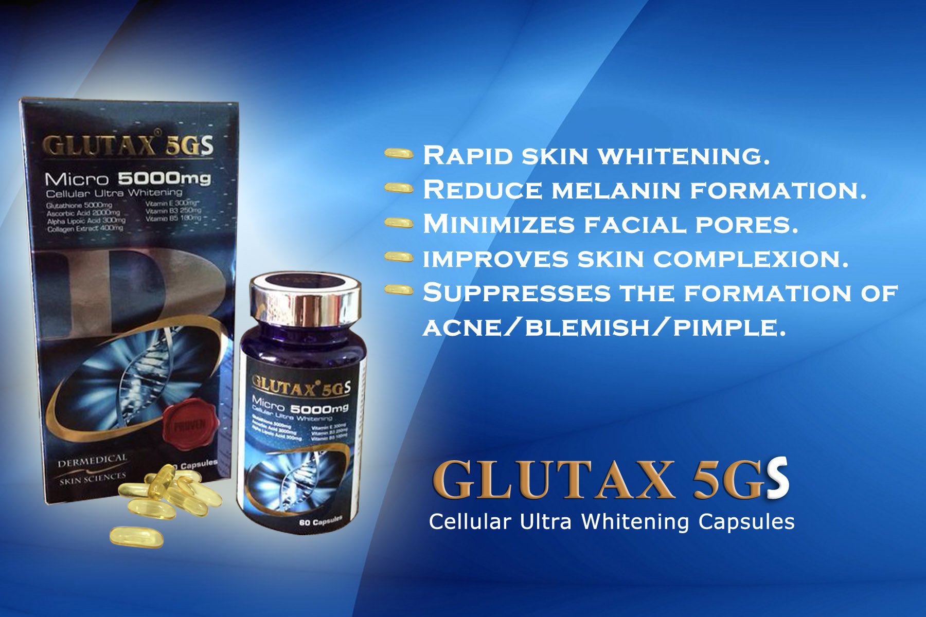 how much glutathione injection to take 12 Boxes X Glutax 5gs Micro 5000mg Cellular Ultra Whitening