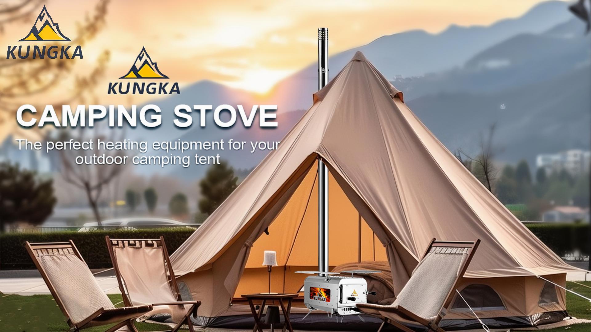 Amazon.com: KUNGKA Tent Stove, 7.3ft height Portable Wood Burning