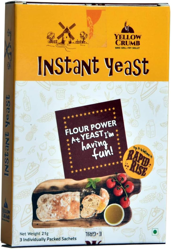 YELLOW CRUMB - Instant Yeast [High Activity - Rapid Rise Yeast] 3 Sachets - 21g