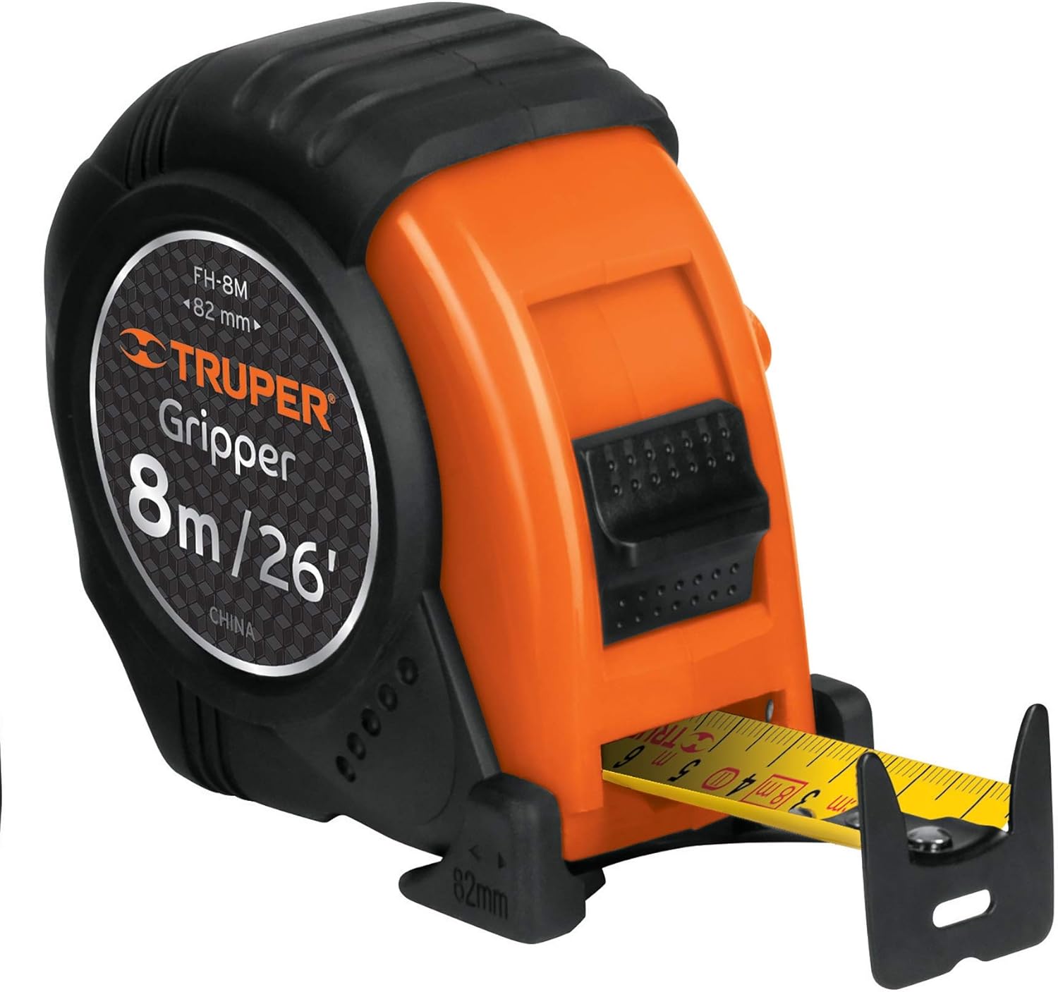 Truper Flexmetro against impact, 8m, 25mm, Automatic Lock, Model 15389