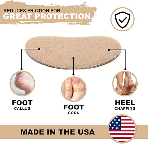 Miniatura 2 de Moleskin adhesivo para pies  vendajes ampollas almohadillas metatarsianas precortadas de riñón  3 pulgadas  Callo, talón, callos, prevención de