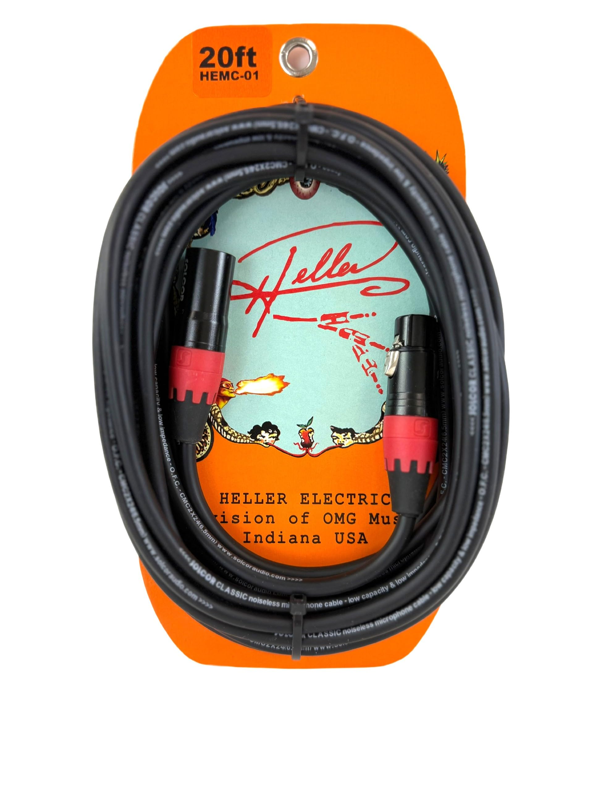 Câble micro XLR Heller 6m pour scène live et studio musique - 2