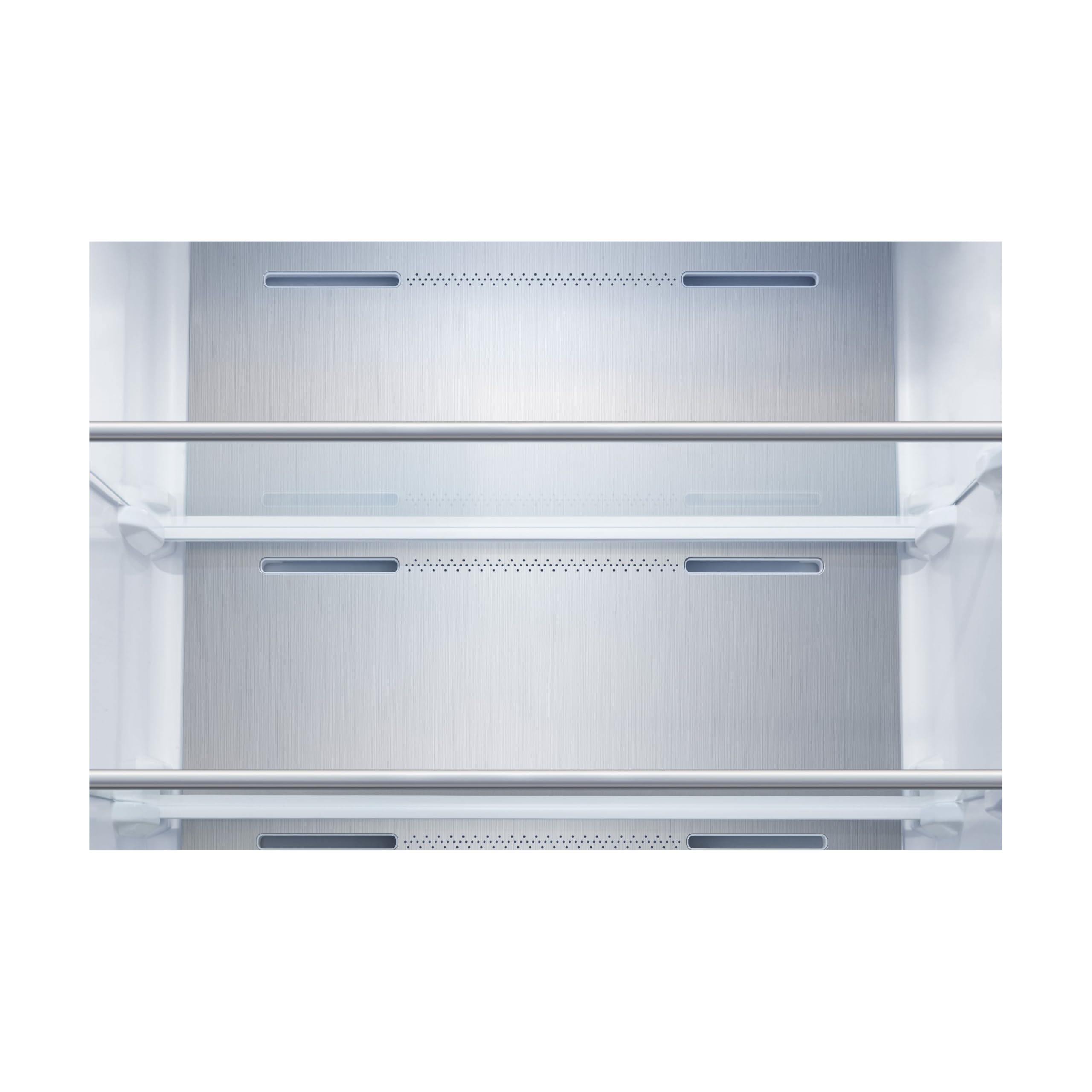 Teknix TH60TLX 60cm Freestanding Tall Larder Fridge - 370L Capacity - Metal Tech Cooling - Chrome Wine Rack - Stainless Steel - E Rated, H185.5 x W59.5 x D65.1 (cm) - 3