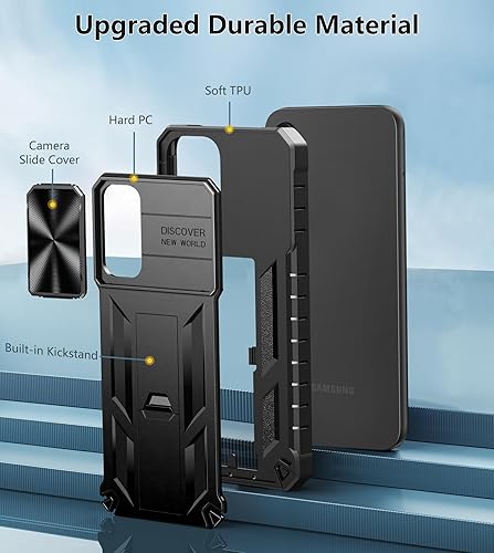 Miniatura 3 de FNTCASE Funda para Samsung Galaxy A14-5G Funda protectora a prueba de golpes resistente contra caídas de grado militar A14 con soporte  Carcasa
