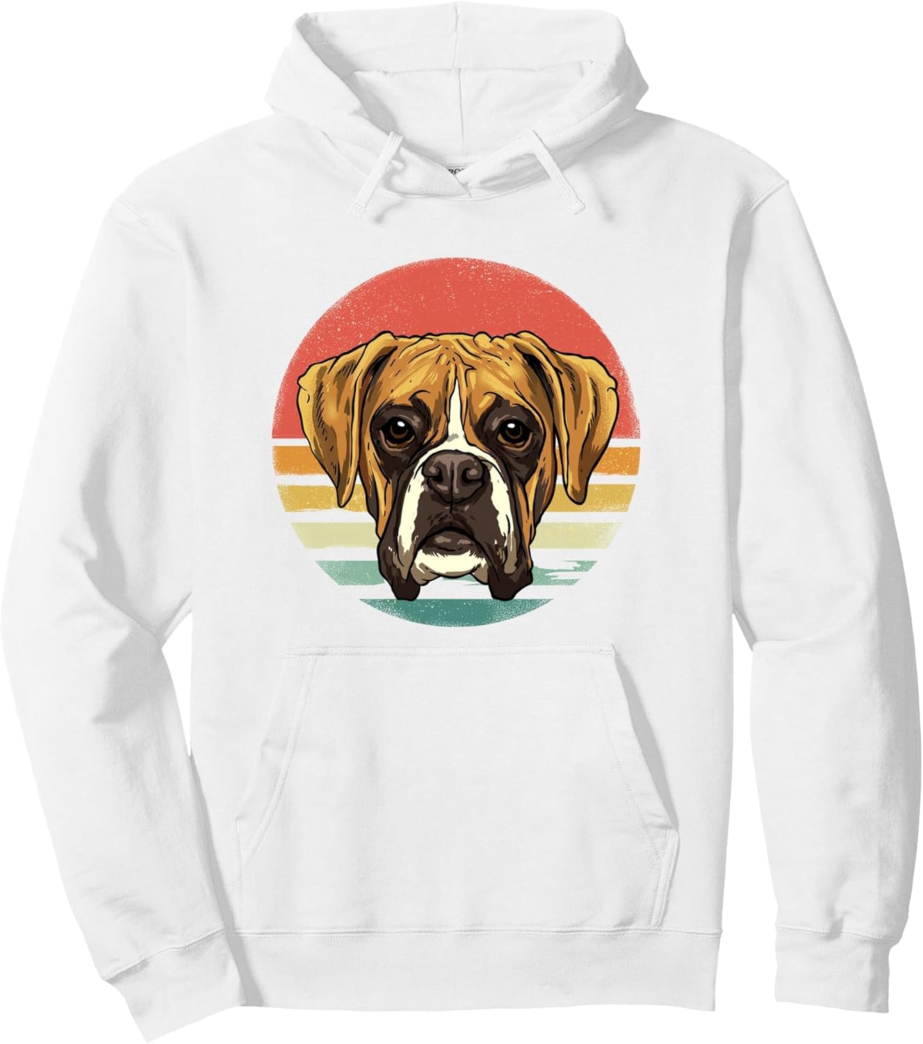 Vintage German Boxer Dog Animal Face Boxer Mom Dad Dog Lover Pullover Hoodie