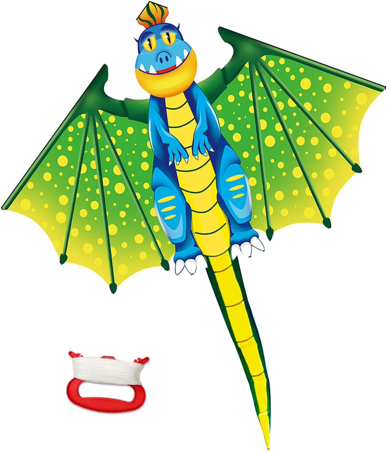 Huge Kites for Kids with Long Tail, Kites for Children and Adults Beach Camp Trip Outdoor Activties Games, Kids Kite Easy to Fly, Bag Easy to Carry & Assemble(Dinosaurs)