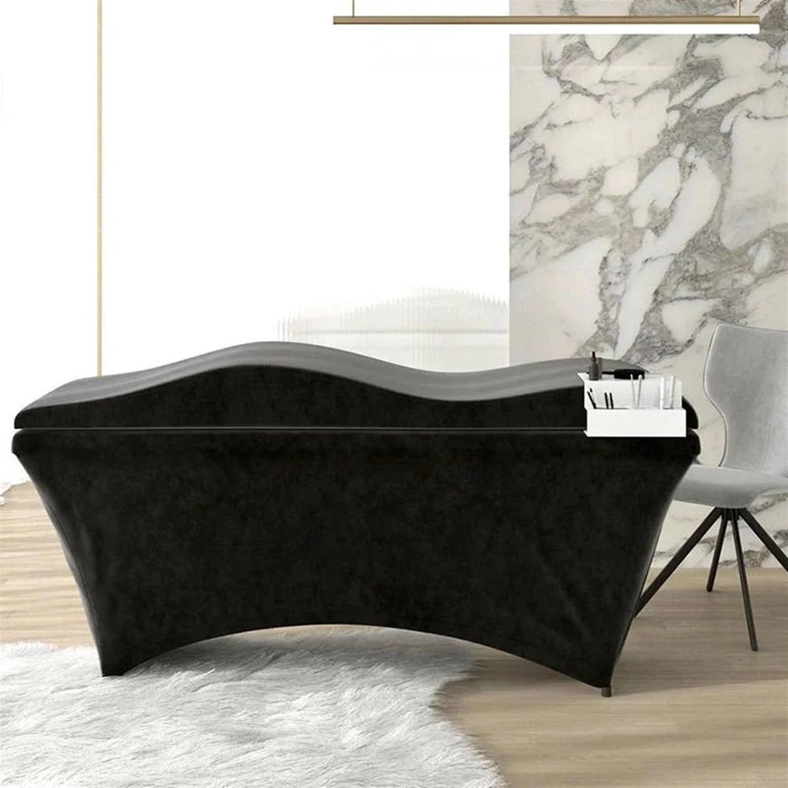 Matelas à Cils à Vagues Incurvé pour Salon de Beauté en Éponge