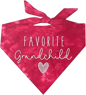 Favorite Grandchild Dog Bandana (Red Scrunch, OS 1119)