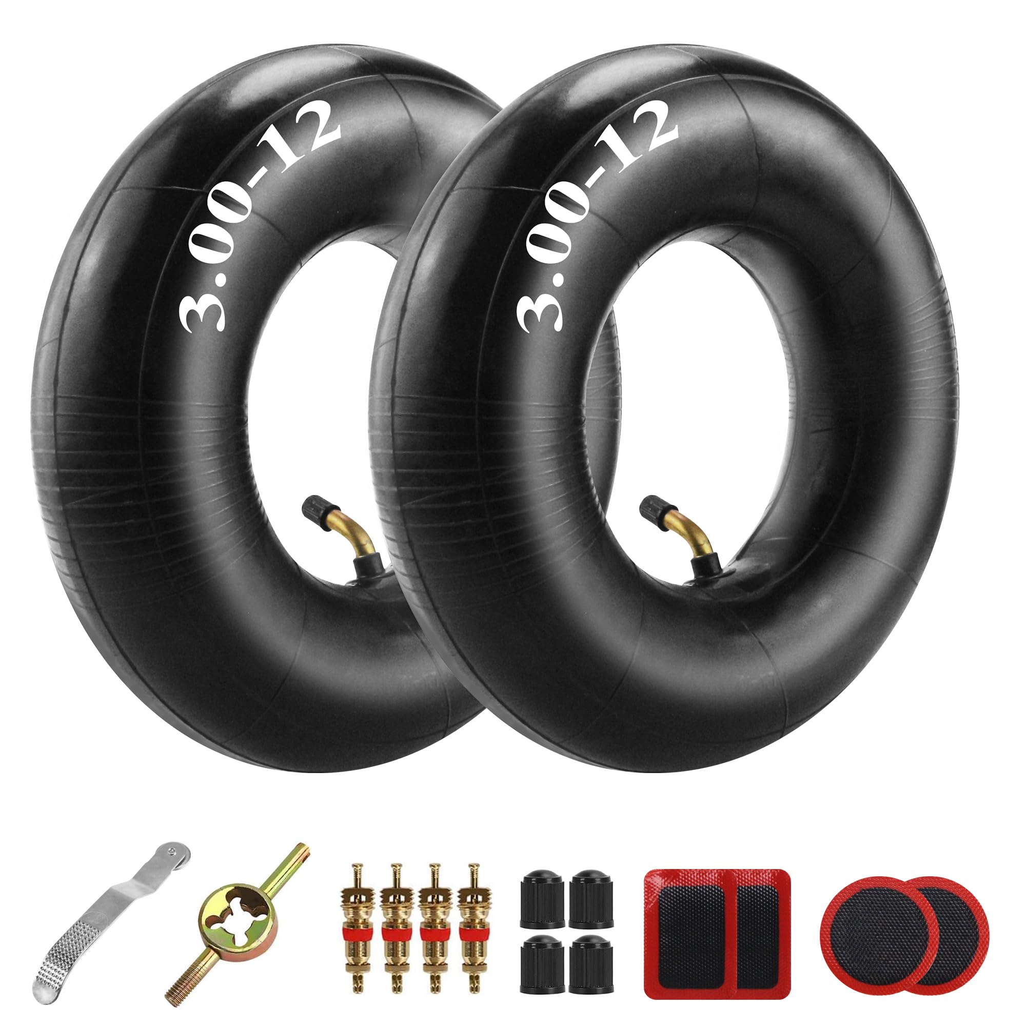 2-Pack 3.00-12 Inner Tubes For Pit Bikes & Dirt Bikes - Fits Kawasaki KLX 110, Yamaha TTR 90, CRF 50/70, Suzuki DRZ 110 & More (90cc-125cc)