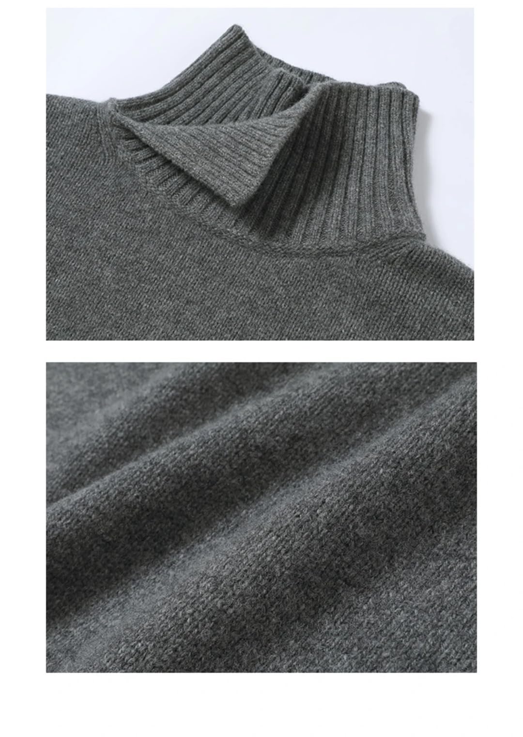 Damski sweter z golfem w jednolitym kolorze, oversize, sweter na co dzień