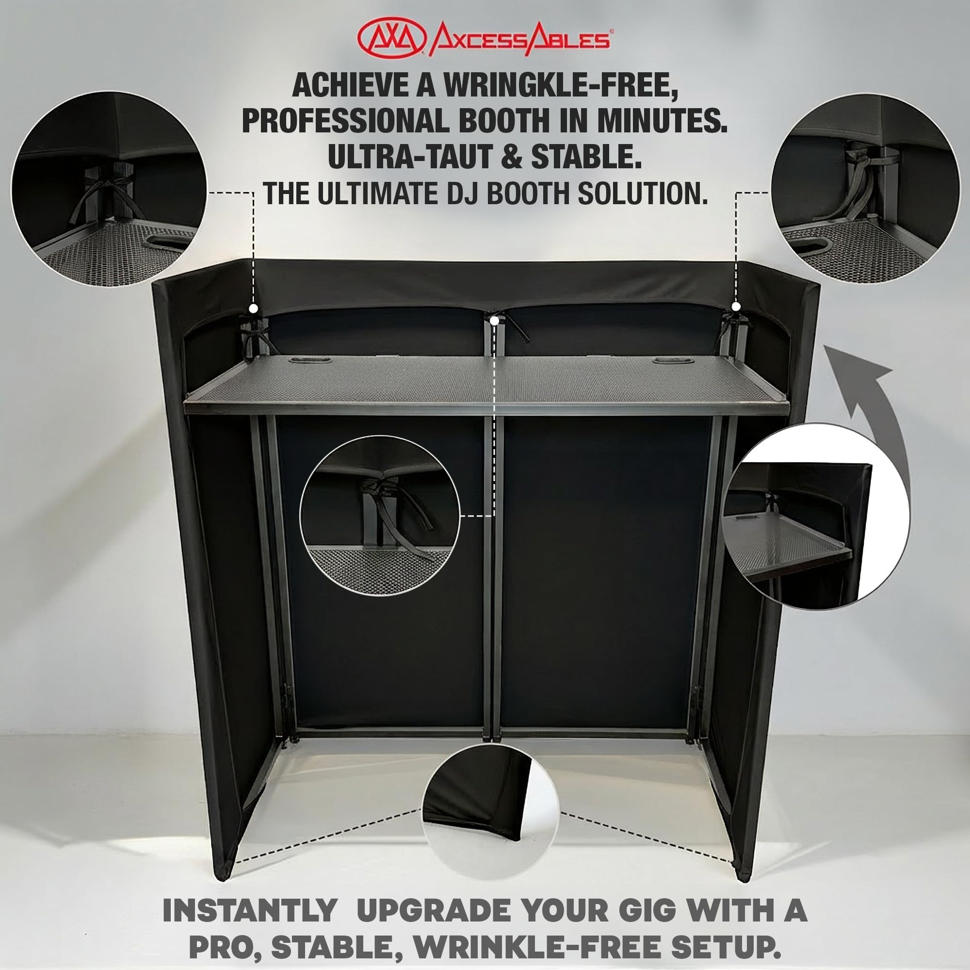 Amazon.com: AxcessAbles Portable DJ Facade Booth with Carry Case