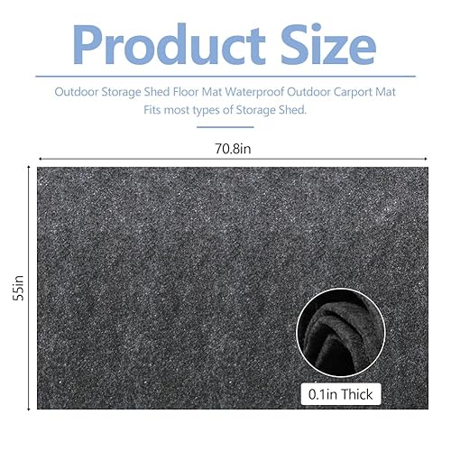 Miniatura 7 de Tapete grande de 71 x 55 pulgadas para casa de juegos al aire libre, antideslizante, tapete de actividades para casa de juegos, impermeable, para