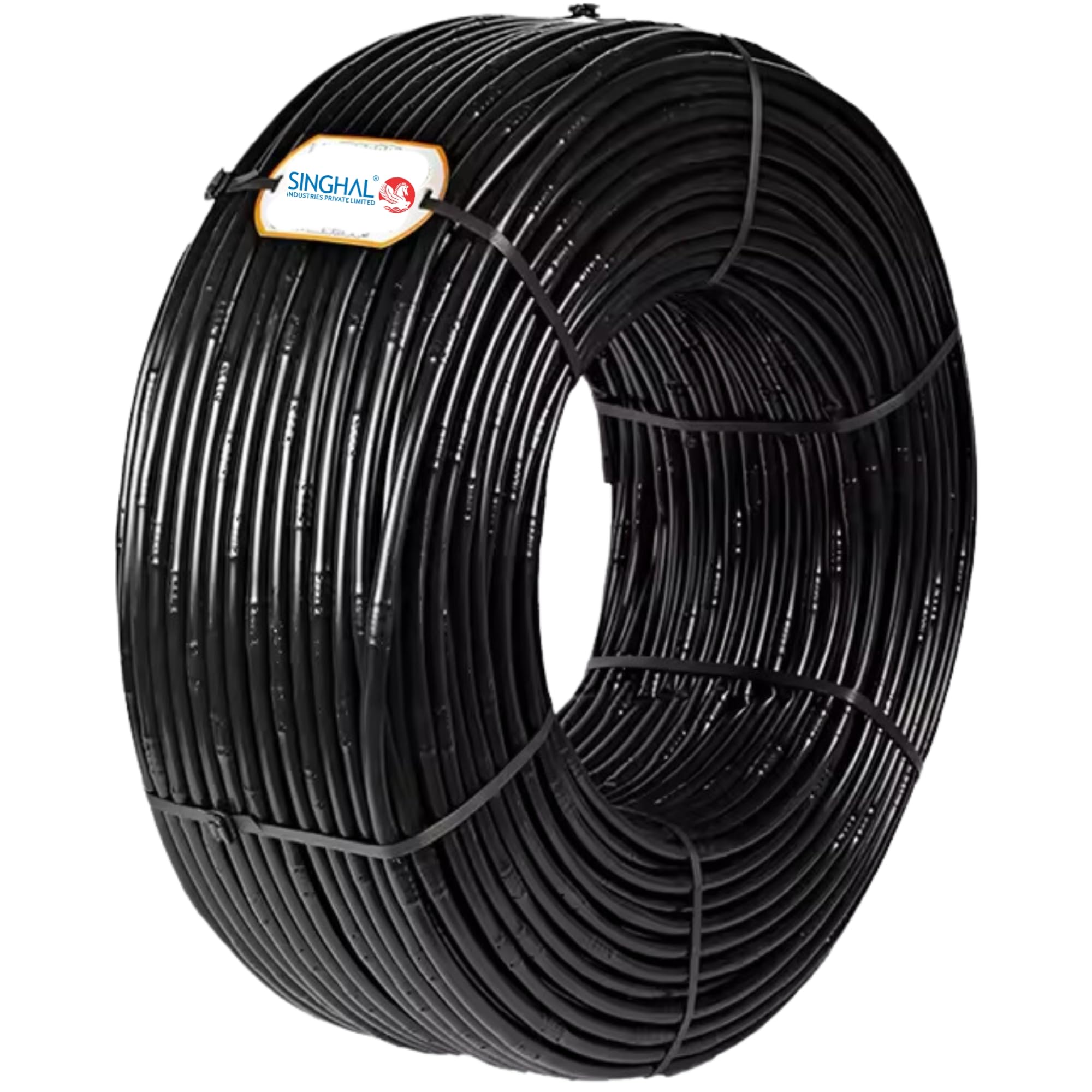 Drip Irrigation 16 Mm Diameter Main Supply Line Pipe Roll, 300 Mtr Black Watering Hose Blank Distribution Gardening Purpose Plants Tree Tube Home Farming Accessories Pipes, 300 Meters
