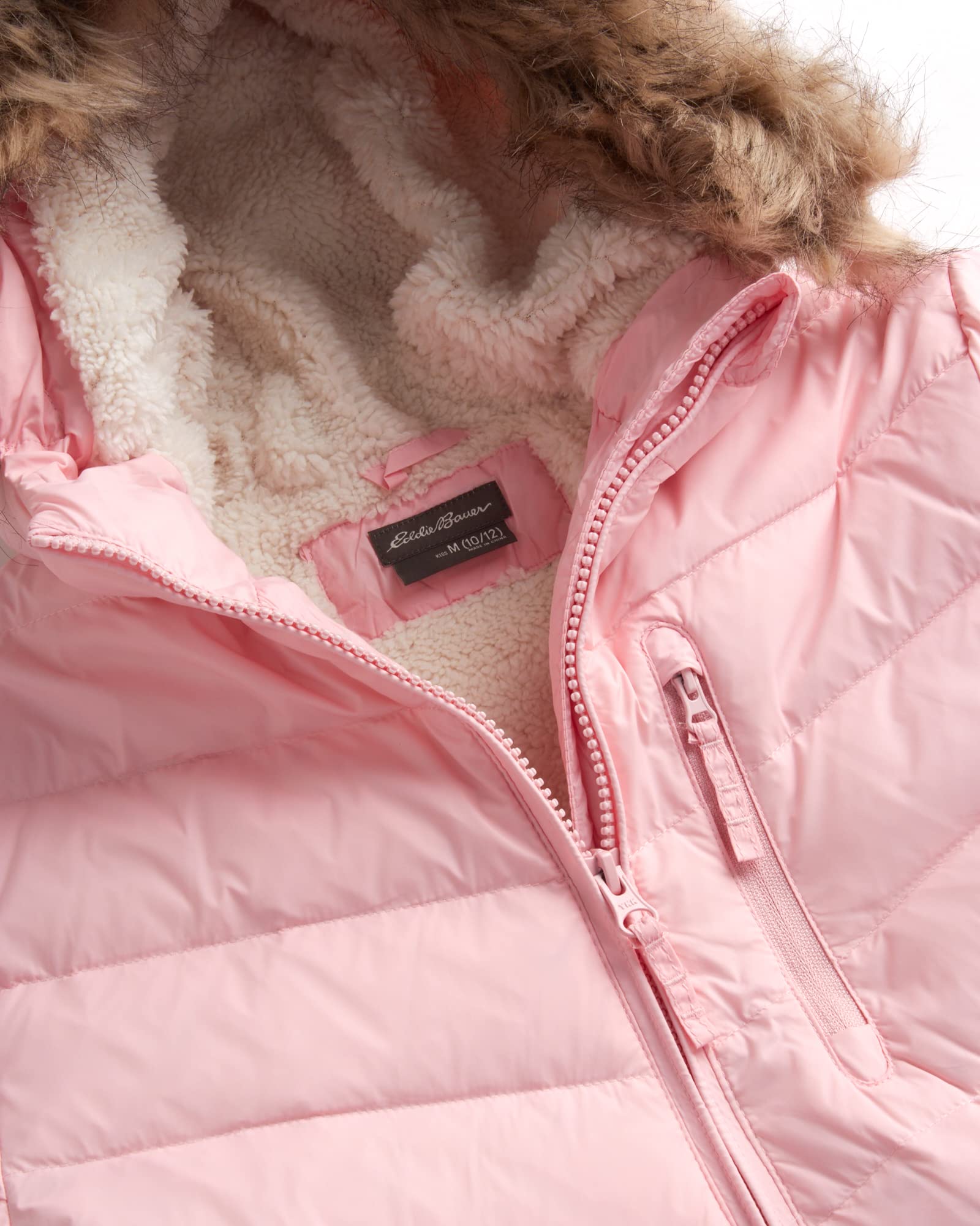 Eddie Bauer Long Parka Jacket - Down Bubble Coat With Fur Hood For Girls (3-16) Cappotto Bambine e ragazze (Pacco da 1)