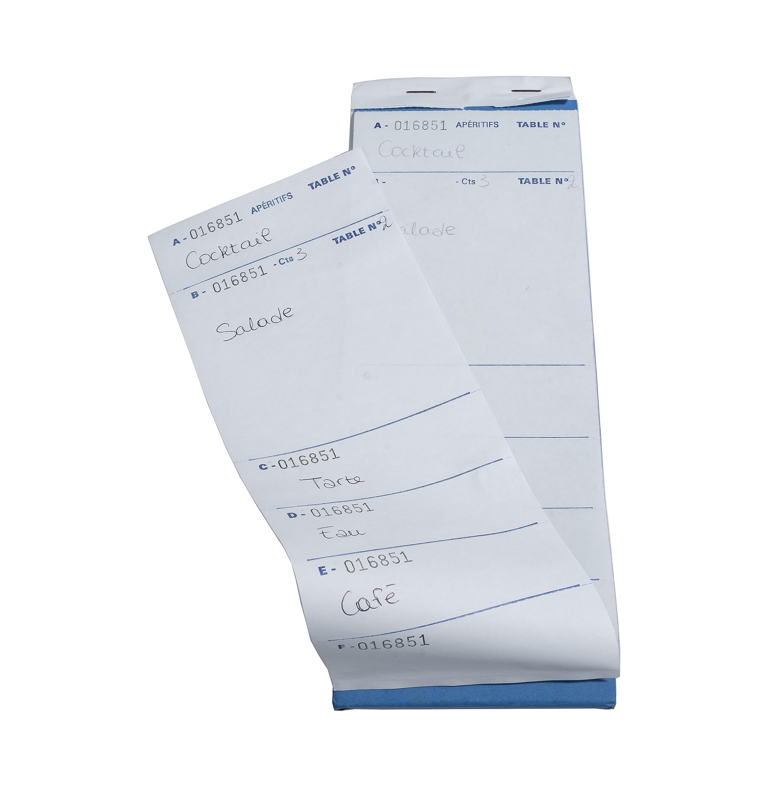 Exacompta - Réf. 96207E - Carton de 50 blocs Brasserie, Restaurant, Pizzeria - Carnet pour la prise de commande - 50 feuillets autocopiants en 2 exemplaires numérotés - Format 9,6 x 26 cm