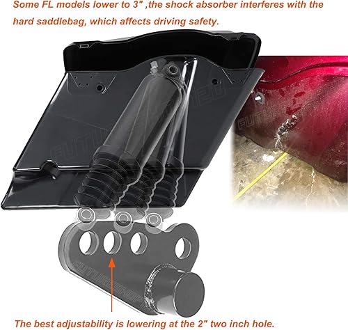 Miniatura 6 de Para Harley 2002-2016 Kit de bajada de 1-3 pulgadas Touring Custom 2014 Street Glide Accesorios 2015 Road King Blocks 03 Ultra Classic Links