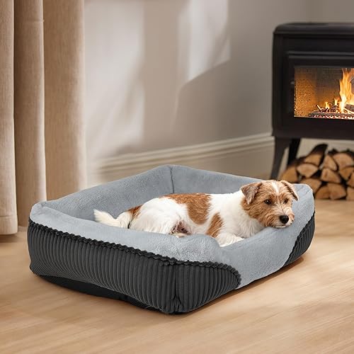 Miniatura 8 de Cama ortopédica lavable para perros, suave y relajante con parte inferior antideslizante, cama duradera para cachorros de felpa para dormir y
