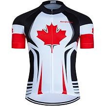 Serijoars Racing Cycling Jersey Men, Mens Bike Tops Polyester, Reflective, 3-Pockets