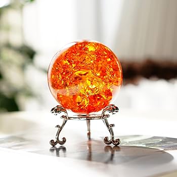 Amazon.co.jp: kanpura 2.3インチ 琥珀色の氷にひびが入ったボール