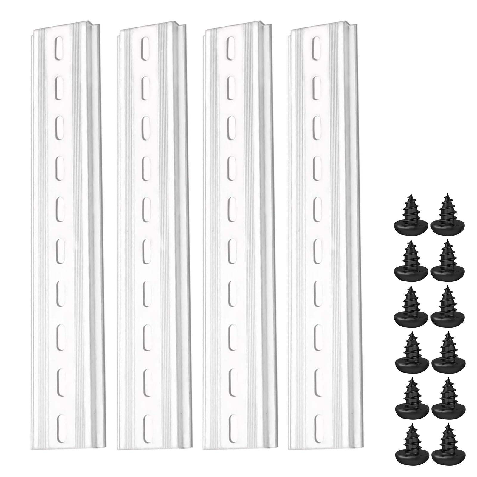10 guide DIN in alluminio da 15,2 cm, guida DIN con intaglio a cilindro