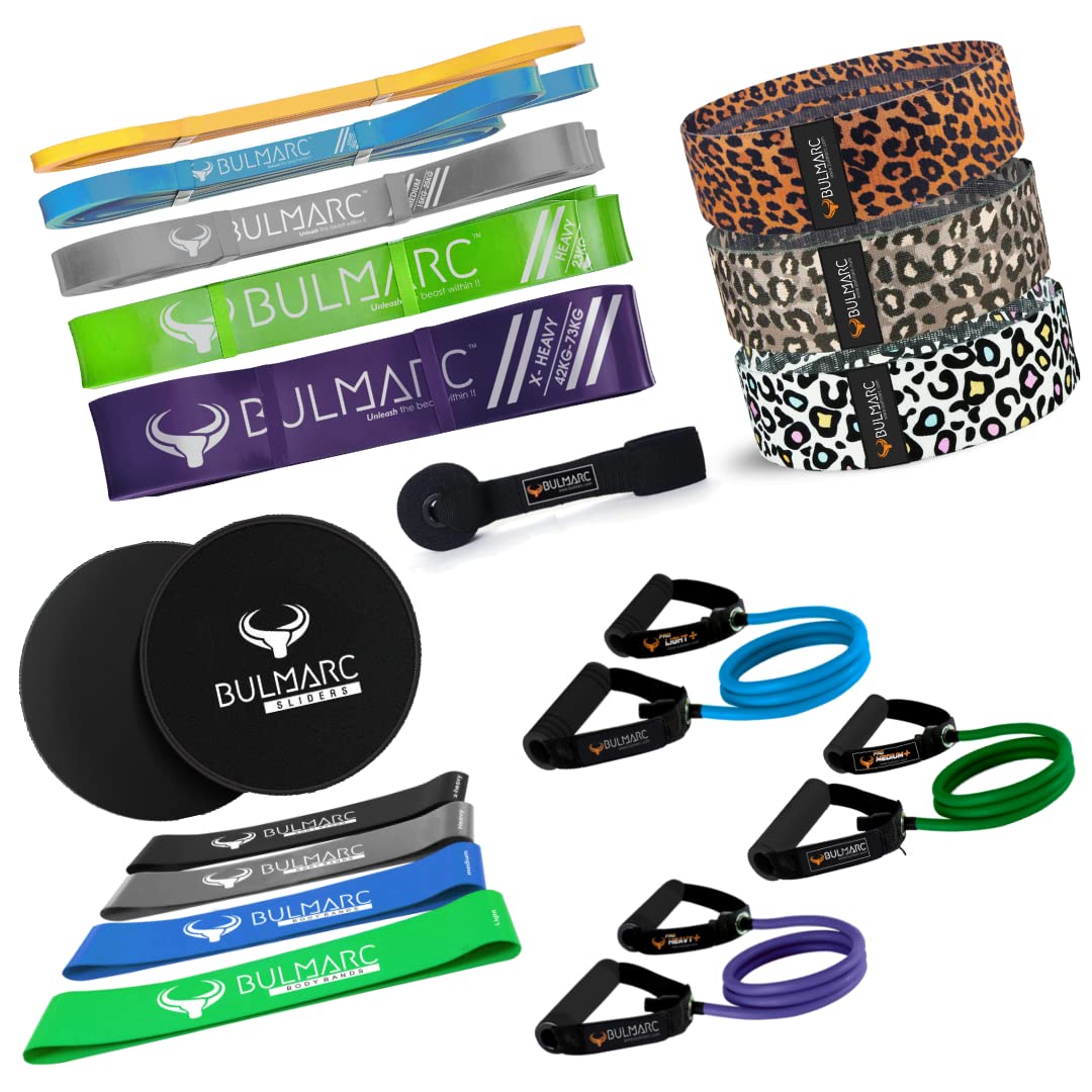 Buy BULMARC's Resistance Band Pull Up Assist Bands with 65+ Exercises for Pull Ups, Chin Ups