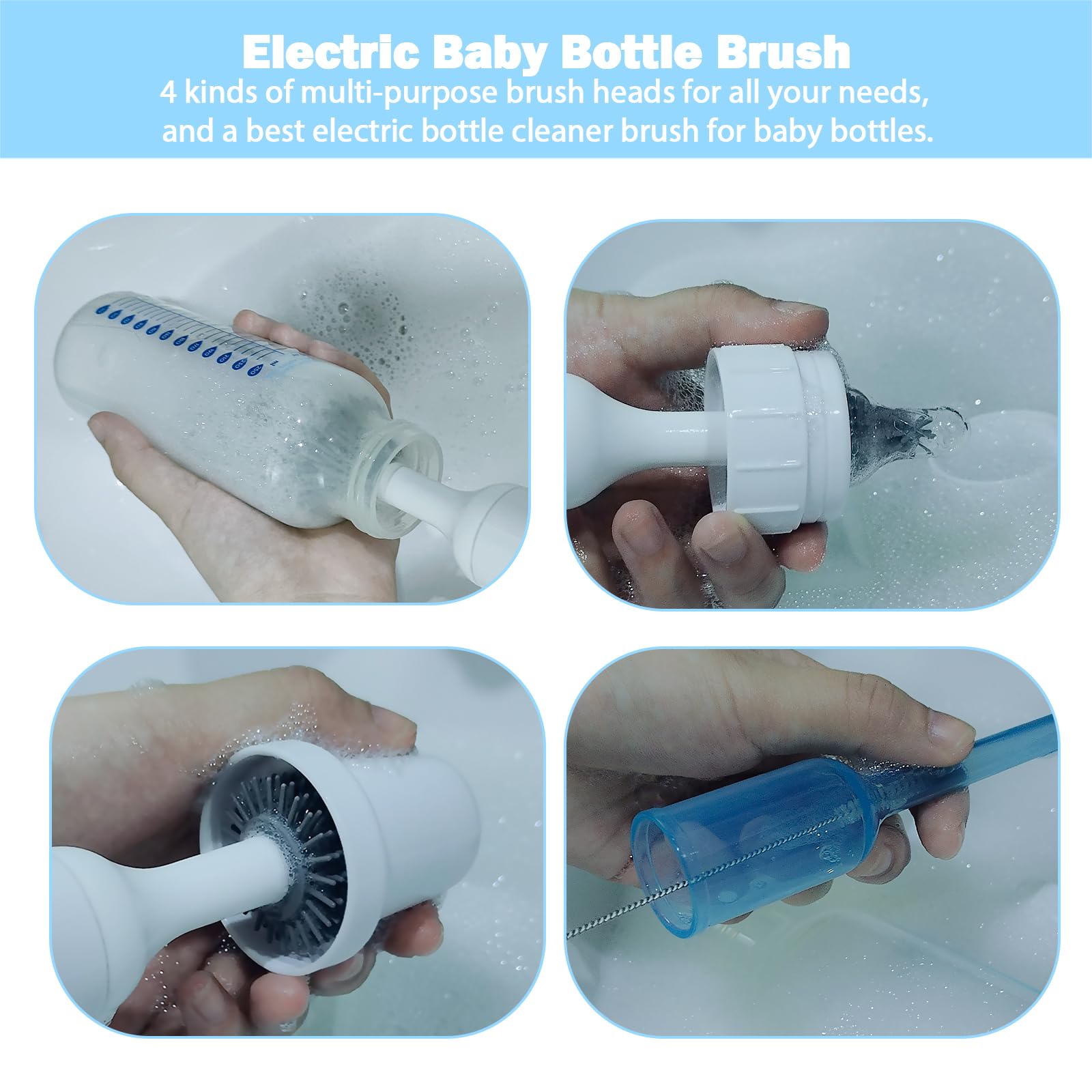 Kit limpiador de cepillo eléctrico (blanco)