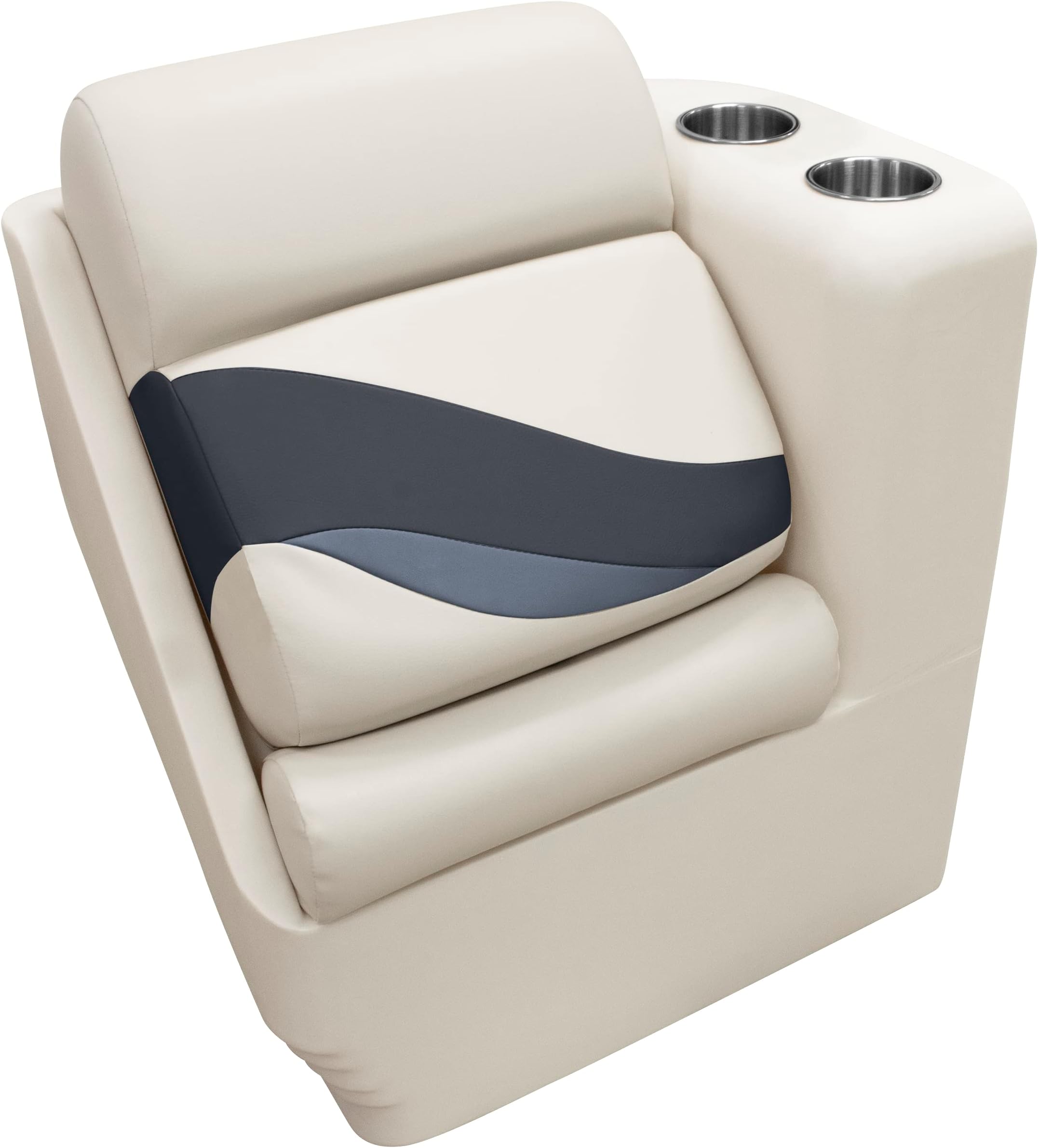 Wise BM13006R-986 Premier Series Pontoon Right Lean Back Recliner, Platinum/Spectra Navy/Cobalt