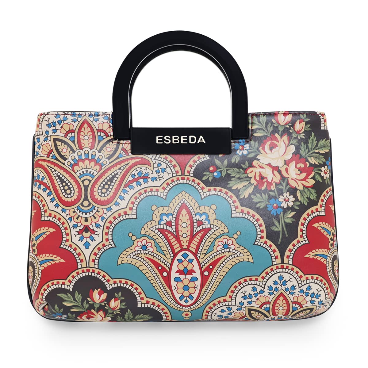ESBEDAMulti Colour Mandala Art Printed Handbag for Women-12769