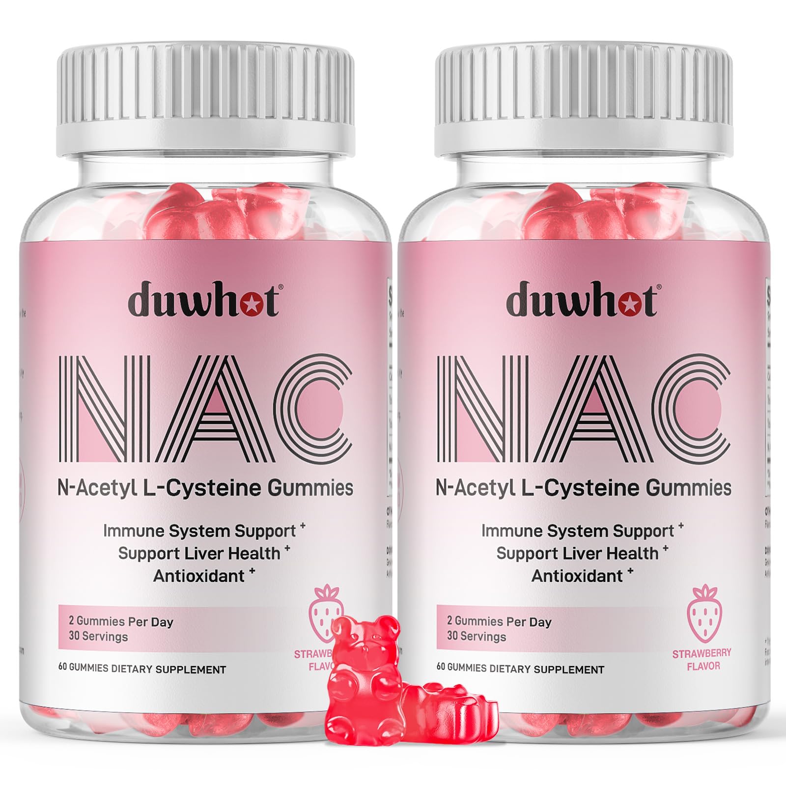 duwhot NAC Gummies 600mg for Kids & Adults, 120ct 1 Count (Pack of 120)