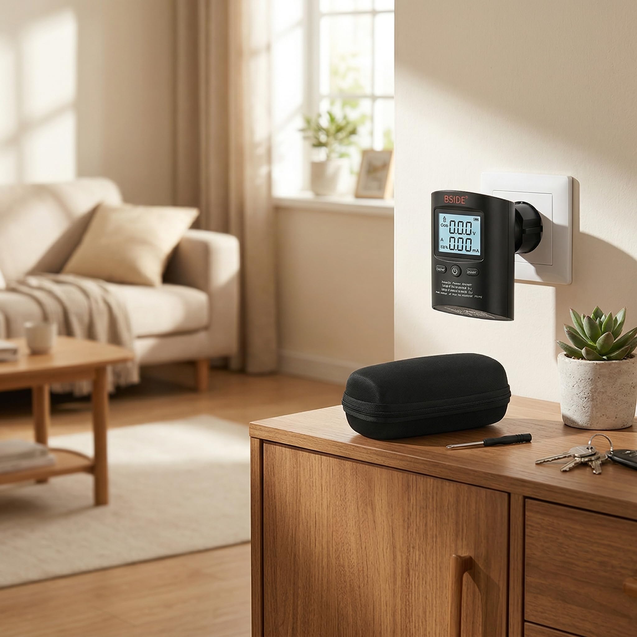 Tester Presa Elettrica 220V Analizzatore Circuito Spina UE Verifica Tensione Polarità Linea Terra Connessioni Controllo Alimentazione Rete Multifunzione per Sicurezza Elettrica