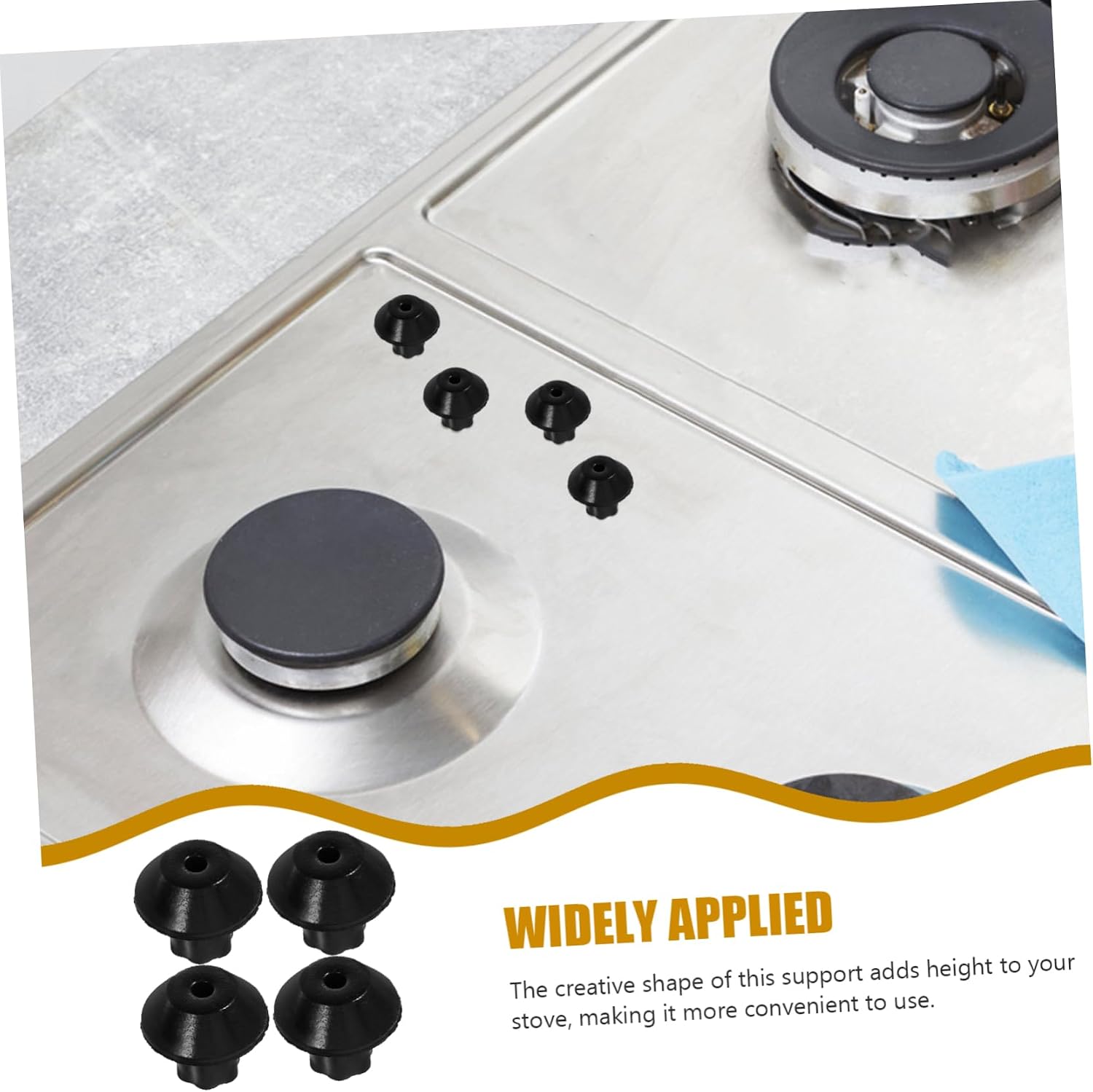 16pcs Slip Stove Grate Feet Replacement Gas Stove Protectors Burner Grate Cooktop Accessories Rubber Feet Pads
